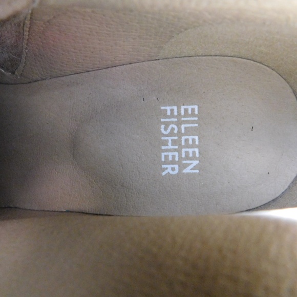Eileen Fisher Women's Boots Melrose Tan Nubuck Leather Block Heel Booties Size 8 - Picture 13 of 15